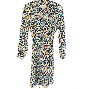 LA Chemise Women's vintage Long Sleeve Button Down 90’s Dress Petite Size 6